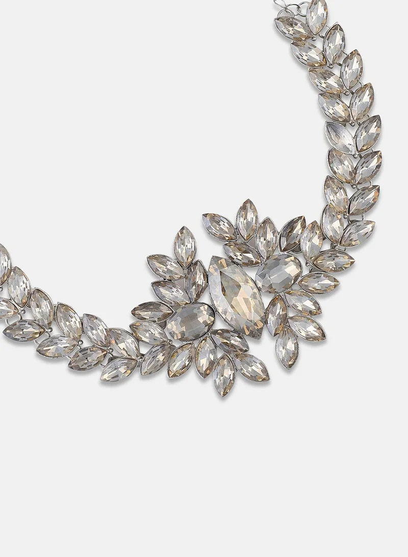 SOHI Marquise Statement Artificial Necklace Jewellery