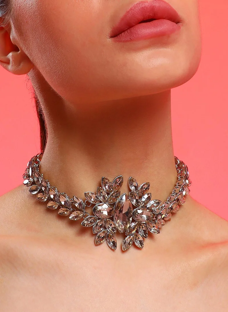SOHI Marquise Statement Artificial Necklace Jewellery