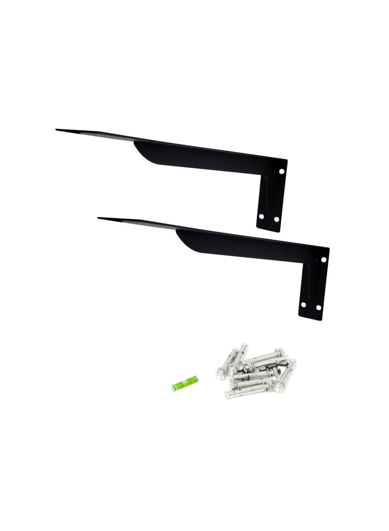 VIXEL Heavy Duty Shelf Brackets Corrosion-Resistant Reinforced and Sturdy Brackets for Shelf and Table Work Bench 14 inch 2 piece set - Image 1