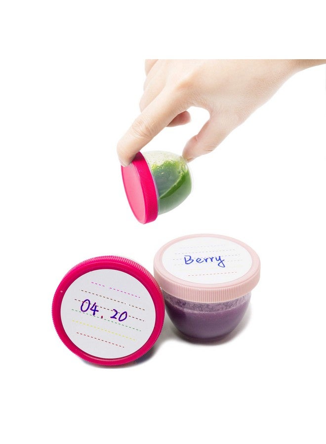 Youngever 18 Sets Baby Food Storage, 2 Ounce Baby Food Containers with Lids, 9 Pink Colors, with Lids Labels - Image 3