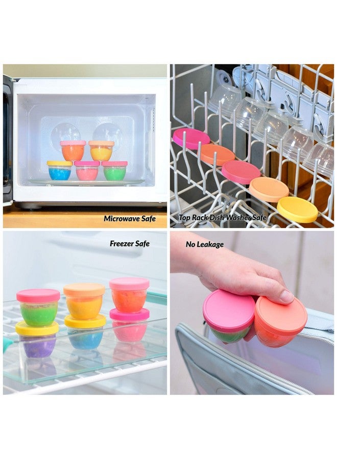 Youngever 18 Sets Baby Food Storage, 2 Ounce Baby Food Containers with Lids, 9 Pink Colors, with Lids Labels - Image 4