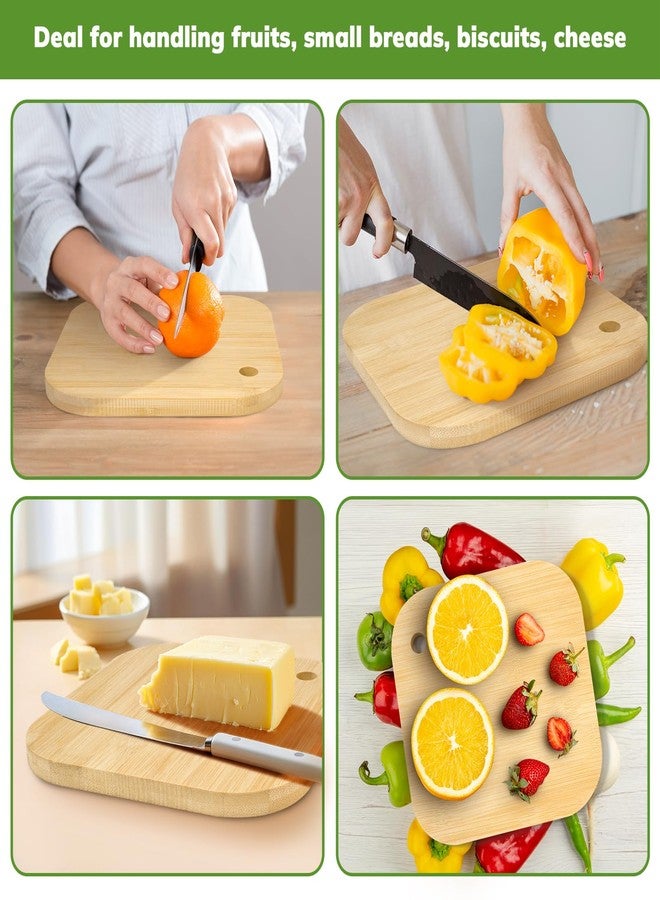 LorisArm Small Bamboo Wood Cutting Board 8"Mini Lightweight Wooden chopping boards for Fruit, Vegetable, Camping Trip. - Image 4
