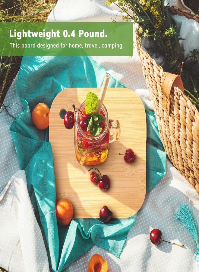 LorisArm Small Bamboo Wood Cutting Board 8"Mini Lightweight Wooden chopping boards for Fruit, Vegetable, Camping Trip. - Image 3