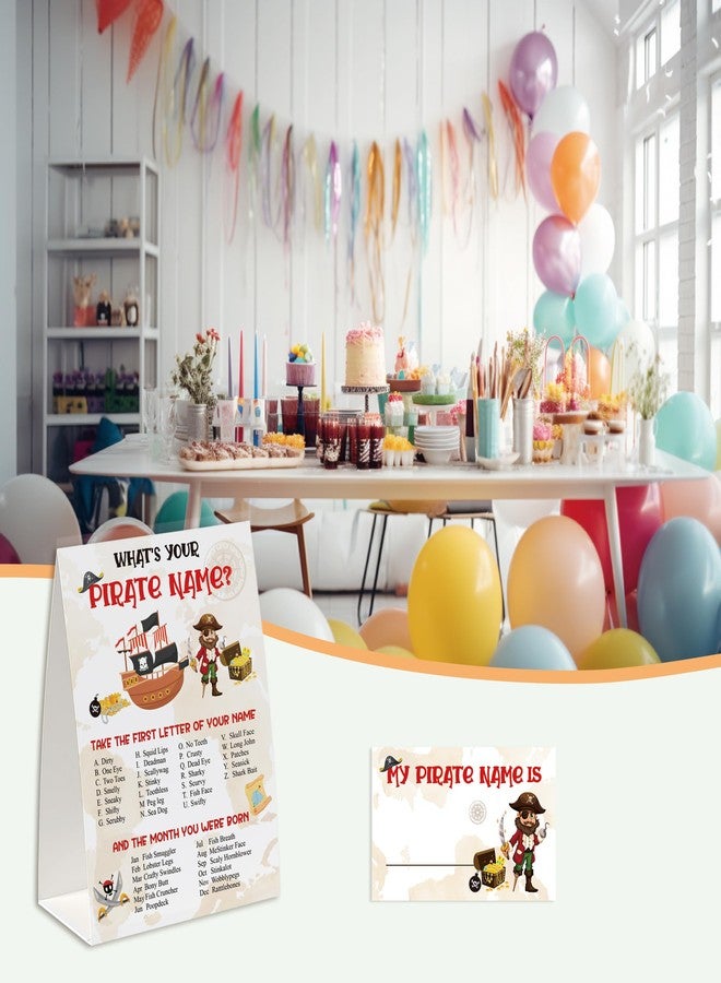 Xenseou Pirate Birthday Party Game, What’s Your Pirate Name Game(One Sign+30 Name Tag Stickers), Pirate Party Game,Fun Games For School Office Home Party-MZC01 - Image 5