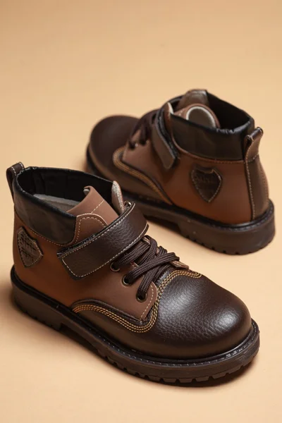 Dilimler Ayakkabı Şirin Young Orthopedic Brown Boy's Flet Boots (Number 31-36)