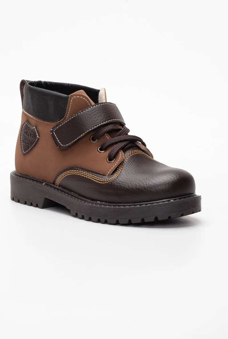 Dilimler Ayakkabı Şirin Young Orthopedic Brown Boy's Flet Boots (Number 31-36)