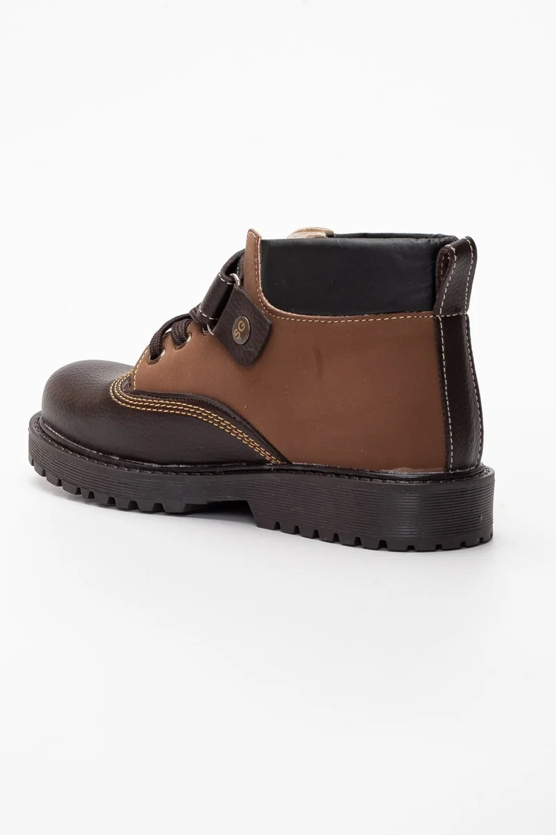 Dilimler Ayakkabı Şirin Young Orthopedic Brown Boy's Flet Boots (Number 31-36)