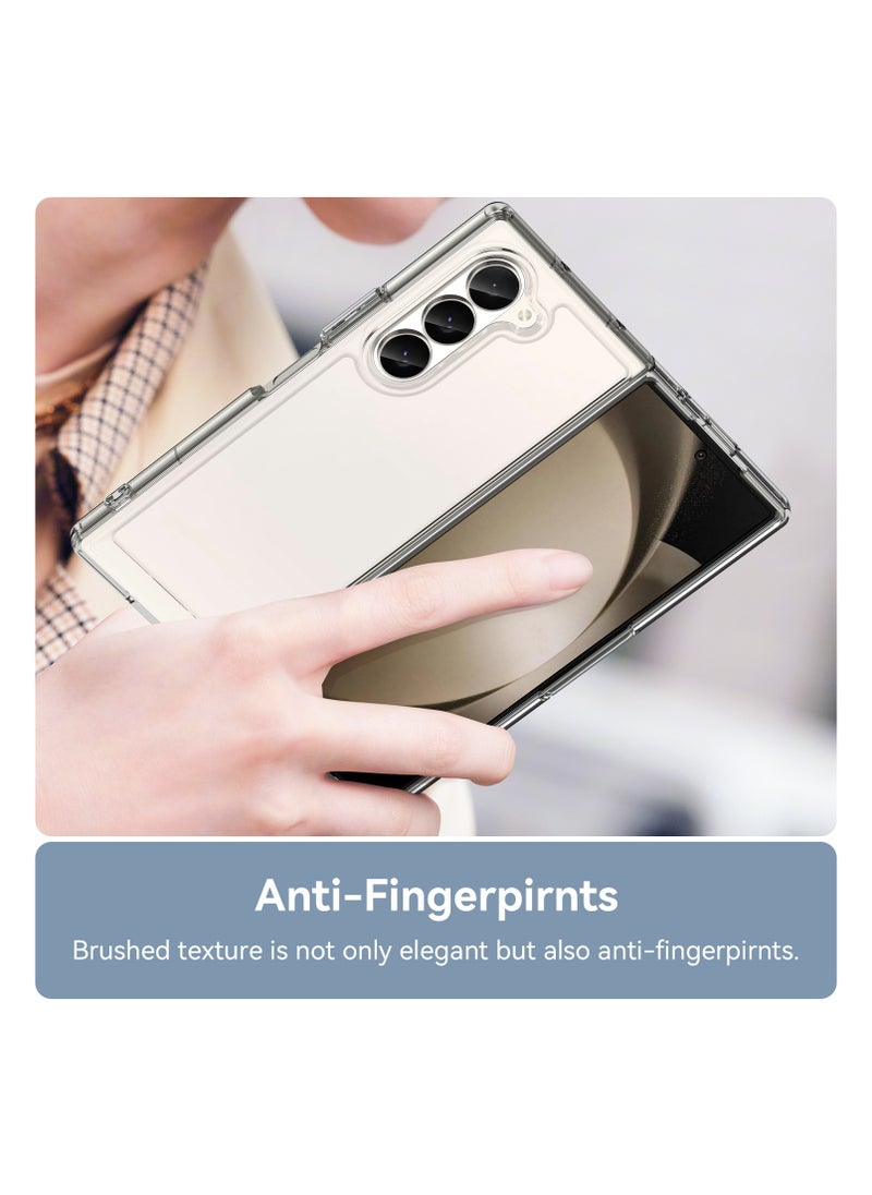 Youque - Samsung Galaxy Z Fold 6 Case, Clear Shockproof Phone Cover, Slim Thin Protective Cases - Transparent - Image 1