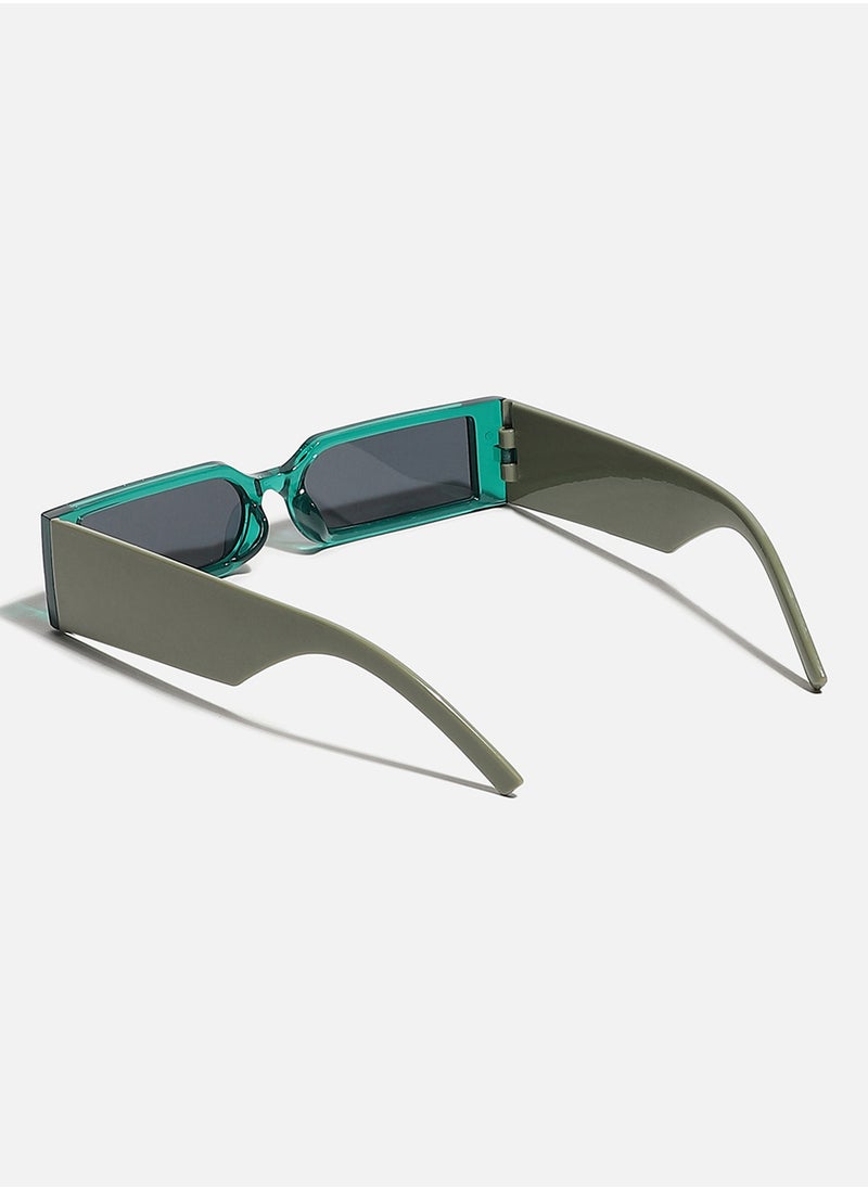 Haute Sauce Green Rectangular Sunglass  - Image 4