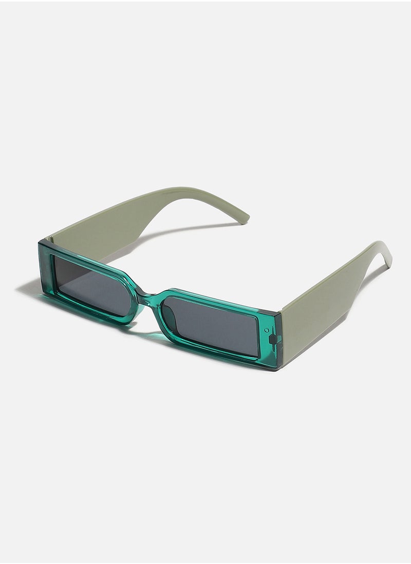 Haute Sauce Green Rectangular Sunglass  - Image 5