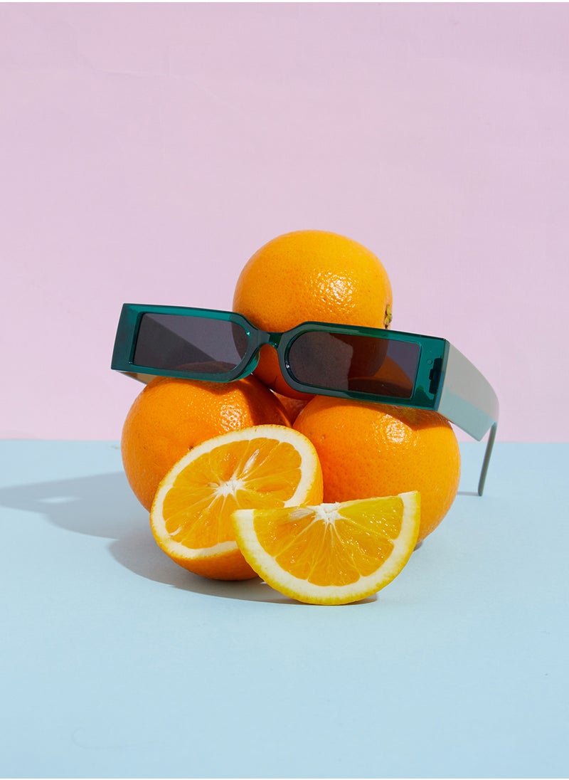 Haute Sauce Green Rectangular Sunglass  - Image 1