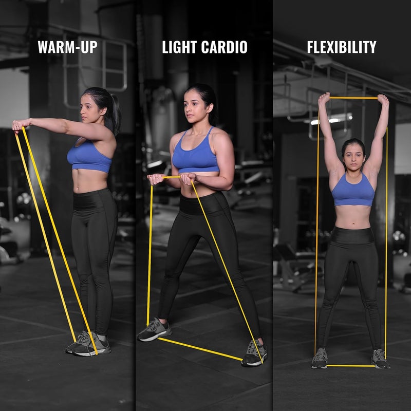 SLOVIC Resistance Band for Workout [3-7 KG] | Resistance Band Set for Excercise & Stretching | Gym Equipment for Home Workout | Natural and Unbreakable Rubber | Ideal for Men & Women - Image 2