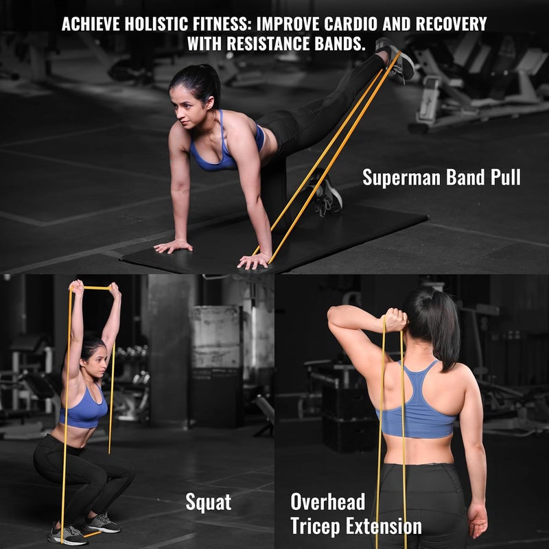 SLOVIC Resistance Band for Workout [3-7 KG] | Resistance Band Set for Excercise & Stretching | Gym Equipment for Home Workout | Natural and Unbreakable Rubber | Ideal for Men & Women - Image 4