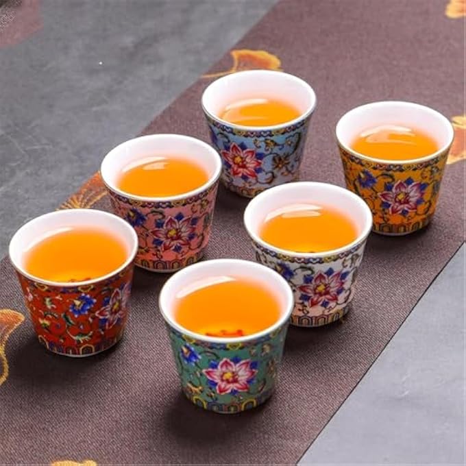 rayihni Ceramic Enamel Tea Cup With Gift Box Classical Style Chinese Tea Cup Personalized Tea Bowl For Exquisite Holiday Gift - Image 1