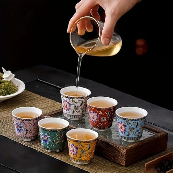 rayihni Ceramic Enamel Tea Cup With Gift Box Classical Style Chinese Tea Cup Personalized Tea Bowl For Exquisite Holiday Gift - Image 3