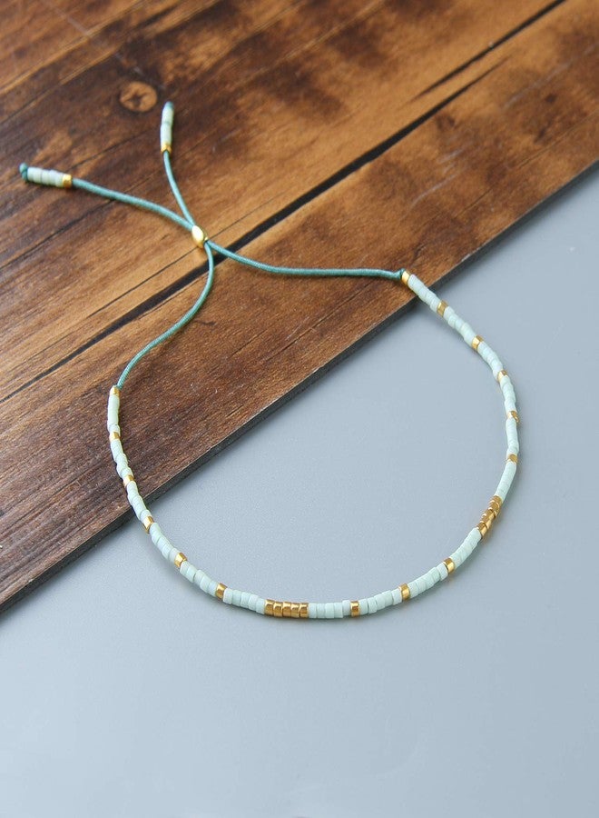KELITCH Natural stone Crystal Bracelets Seed Beaded Bracelets Woven Friendship Bracelets for Women - Image 4