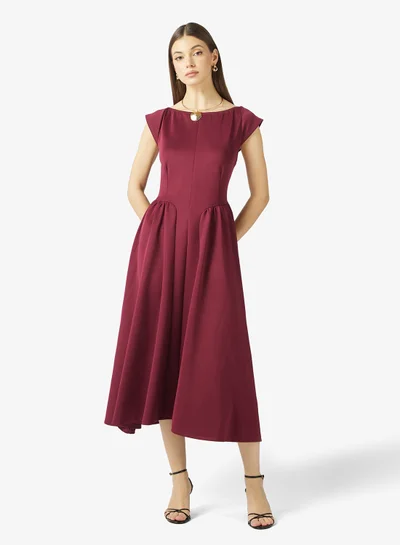 green emerald velvet dress Duntery Off-The-Shoulder Acetate Satin Gown with High Slit, Taupe