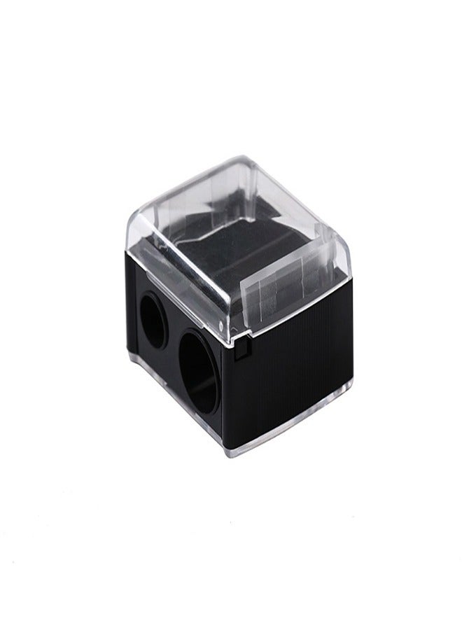 Makeup Sharpener, Two Sizes of Eyebrow Pencil Sharpener, Eyebrow, and Eyeliner Pencils, Eyeliner Pencil Sharpener, Easy to Clean and Portable Travel Cosmetics, Black - Image 2