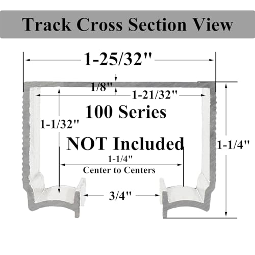 ReigaHood 2 Set Pocket Door Soft Close Top Hanger Assemblies Fit for Johnson P/N #1060 & #1062, Works with 100, 134F, 138F, 2610F Series Track, 1" Nylon Ball Bearing Tri-Wheel, Bi-Direction - Image 2