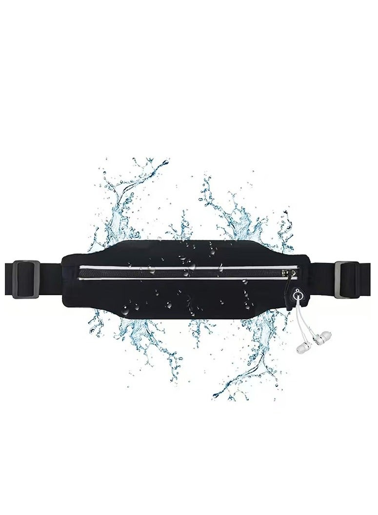 حزام جري رفيع للغاية للرجال والنساء، حامل هاتف للجري، حقيبة خصر للياقة البدنية، محفظة، ملحقات معدات الجري [مناسب لجميع الهواتف المحمولة]