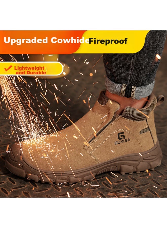 GUYISA Guyisa Men's Winter High-top Welding Safety Shoes With Steel Toe Cap, Puncture-resistant, Lightweight, And Safe Work Shoes 3025g 38  - Image 3