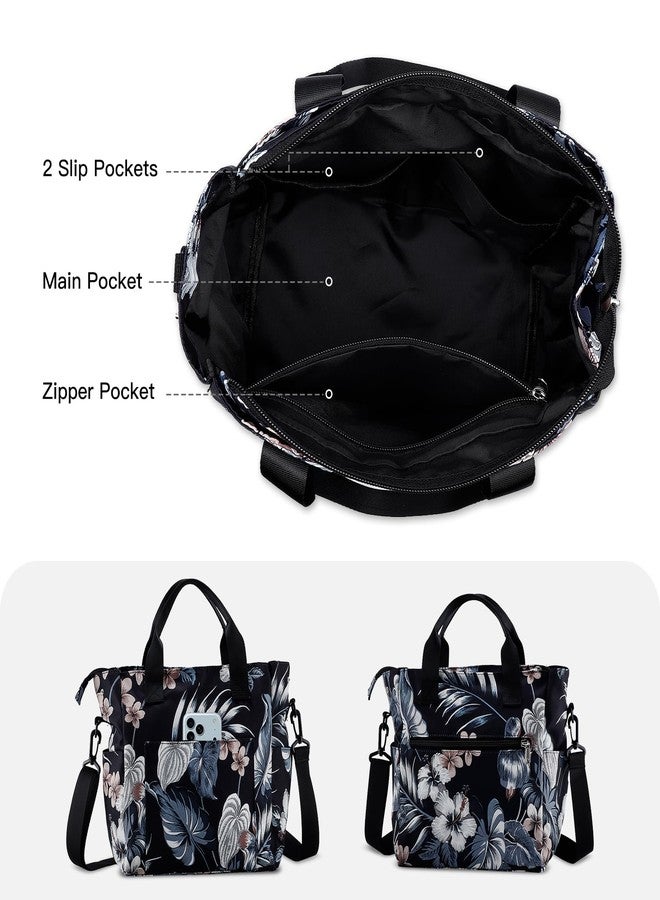 HAWEE Crossbody Shoulder Bag for Women - Water Resistant Casual Handbag Purse with Multiple Pockets, Adjustable Strap, Hawaii Flower - Image 3