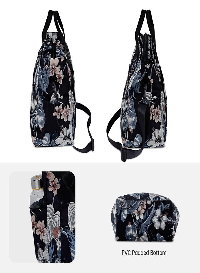 HAWEE Crossbody Shoulder Bag for Women - Water Resistant Casual Handbag Purse with Multiple Pockets, Adjustable Strap, Hawaii Flower - Image 4