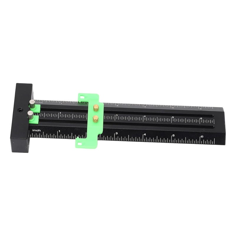 Green Marker Line Ruler with Transparent Scale and Limit Block for Engineers - Image 4