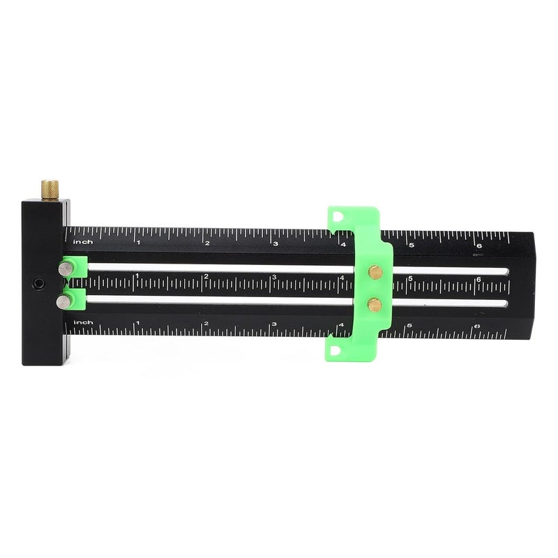 Green Marker Line Ruler with Transparent Scale and Limit Block for Engineers - Image 5