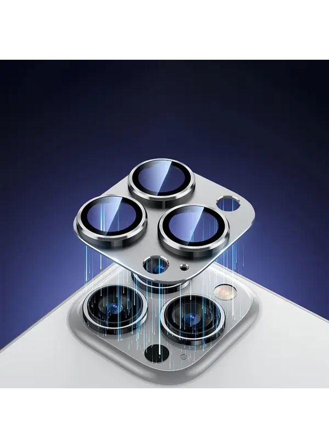 iPhone 16 Camera Lens Protector Film 9H Hardness Scratch Resistant Silvery - Image 3