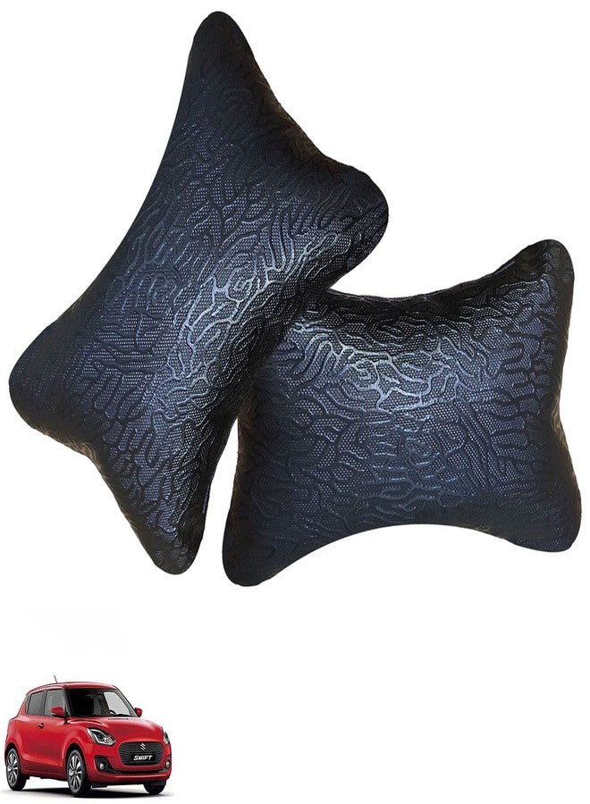 NikrokZ Classy and Soft Car Neck Rest Pillow in Black for Swift_PK1179 - Image 1