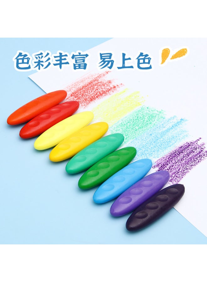 HELPS Children's Color Plastic Crayons Do Not Dirty Hands 12/24/36 Color Primary School Students Painting Graffiti Oil Painting Stick Boxed Crayons - Image 4