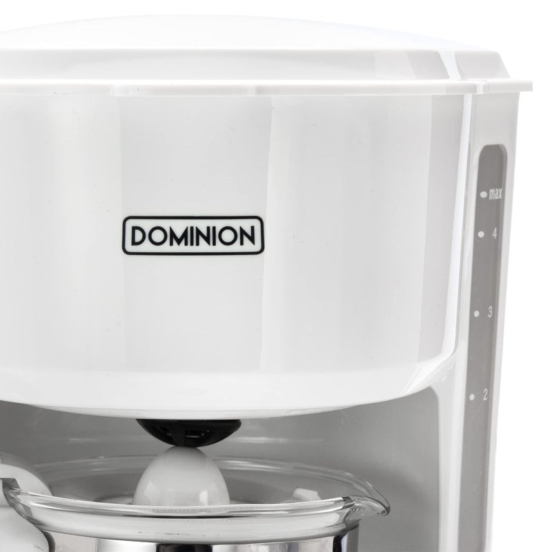 Dominion صانعة القهوة دومينيون بسعة 4 أكواب، آلة قهوة مدمجة، تشغيل هادئ مع ضوء مؤشر LED للتشغيل/الإيقاف، تخزين سلك مريح وميزة الإيقاف التلقائي، صانعة قهوة سهلة مضادة للتنقيط مع القهوة - Image 3