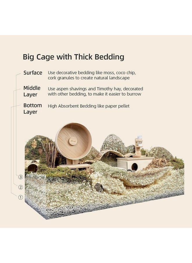 Niteangel Aspen Shaving Hamster Beddings for Syrian Dwarf Hamster Gerbil Mice Degu Rat Rabbit Bunny Guinea Pig Chinchilla Hedgehog or Other Small Pets (30L - 8mm) - Image 3