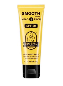 Bee Bald Bee Bald SMOOTH PLUS Daily Moisturizer With SPF 30 Broad Spectrum Sunscreen - Head and Face Moisturizer Lotion for Men and Women Too - Hydrate and Protect Skin from Harmful UVA/UVB Rays - 1.7 fl Oz  - Image 1