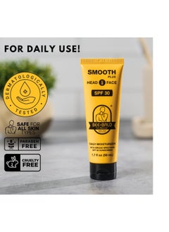 Bee Bald Bee Bald SMOOTH PLUS Daily Moisturizer With SPF 30 Broad Spectrum Sunscreen - Head and Face Moisturizer Lotion for Men and Women Too - Hydrate and Protect Skin from Harmful UVA/UVB Rays - 1.7 fl Oz  - Image 4