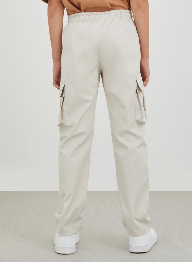 Styli Mid Rise Wide Leg Cargo Pocket Pants - Image 4