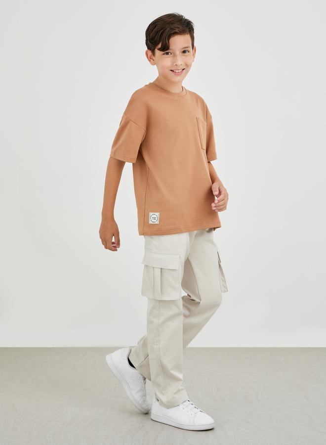 Styli Mid Rise Wide Leg Cargo Pocket Pants - Image 2