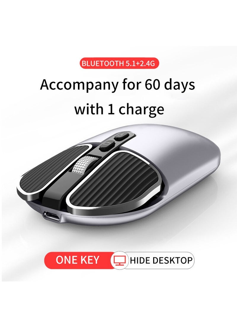 MileMelo 2.4G M203 USB Mute Mouse 500 Milliamp Metal Roller Mouse Wireless Charging Mouse  - Image 2