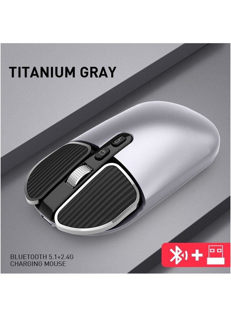 MileMelo 2.4G M203 USB Mute Mouse 500 Milliamp Metal Roller Mouse Wireless Charging Mouse  - Image 3