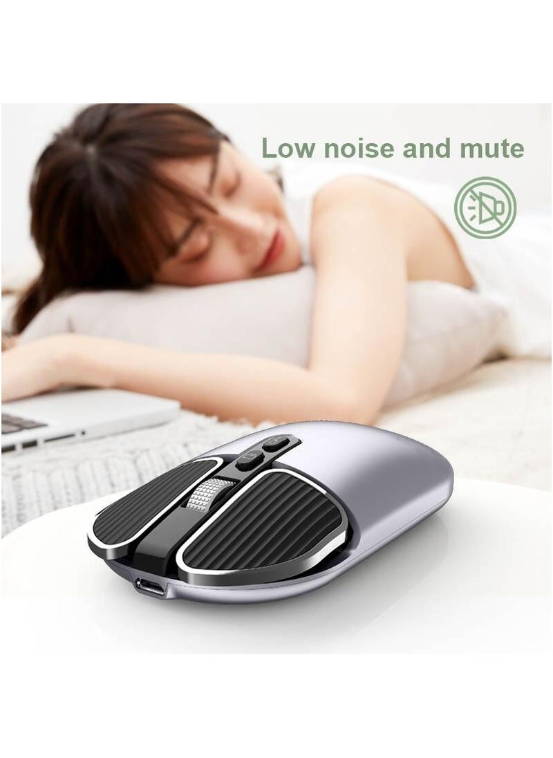 MileMelo 2.4G M203 USB Mute Mouse 500 Milliamp Metal Roller Mouse Wireless Charging Mouse  - Image 4