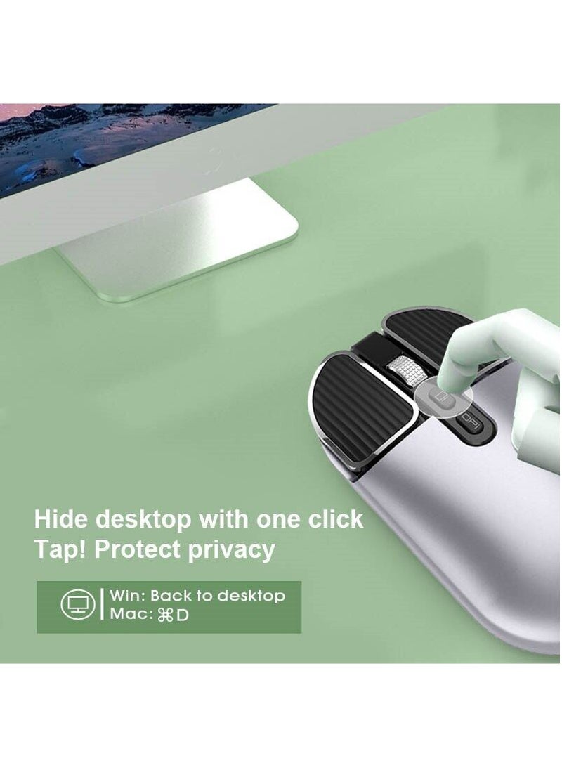 MileMelo 2.4G M203 USB Mute Mouse 500 Milliamp Metal Roller Mouse Wireless Charging Mouse  - Image 5