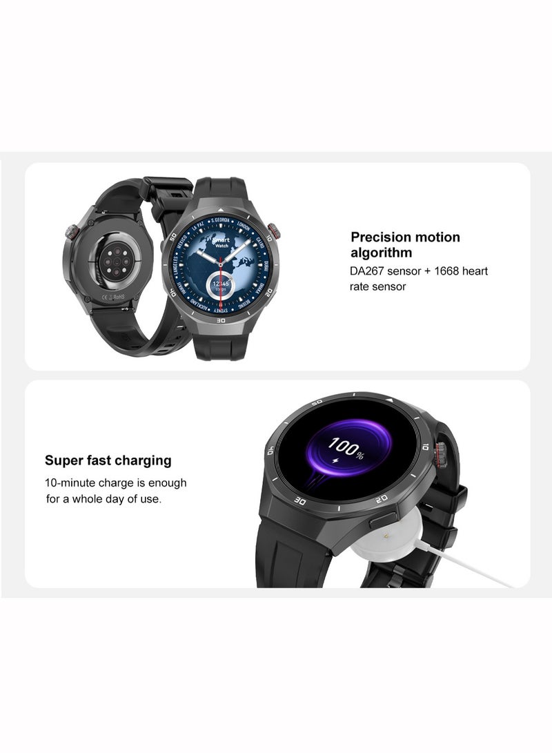 RollsTimi  Men's Bluetooth Smartwatch,Smart Wearable Watch, 1.46-Inch High-Definition Full-Screen Touch, Multiple Sports Modes, Sports Sleep Monitoring, Universal For IOS And Android Systems RT DT5 Pro - Image 4