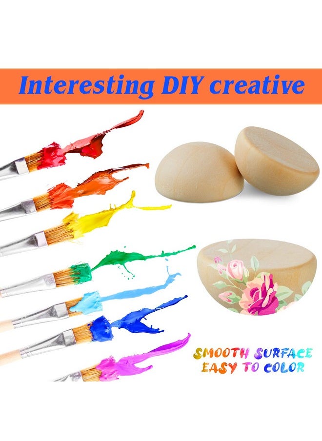 Qunclay 500 Pieces Half Unfinished Wooden Balls Natural Split Wood Ball Hemisphere Wood Craft Balls Small Half Round Wooden Balls For Paint Diy Craft Toy Home Decoration 10 12 15 18 20 25 Mm  - Image 4