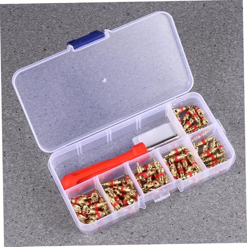 101 قطعة مجموعة أدوات صمام الإطارات للسيارة الدراجة النارية الدراجة الهوائية وجع متين التثبيت السريع - Image 4