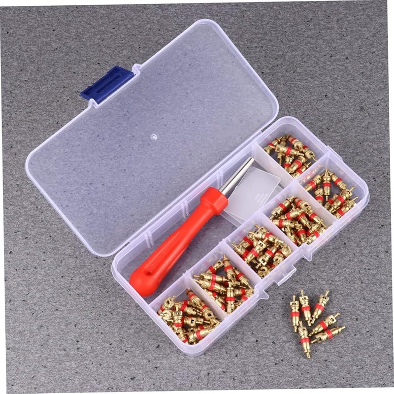 101 قطعة مجموعة أدوات صمام الإطارات للسيارة الدراجة النارية الدراجة الهوائية وجع متين التثبيت السريع - Image 3