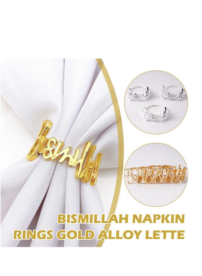 GROWSTEADY Metal Napkin Rings For Dining Anniversary Birthday Easter  - Image 2