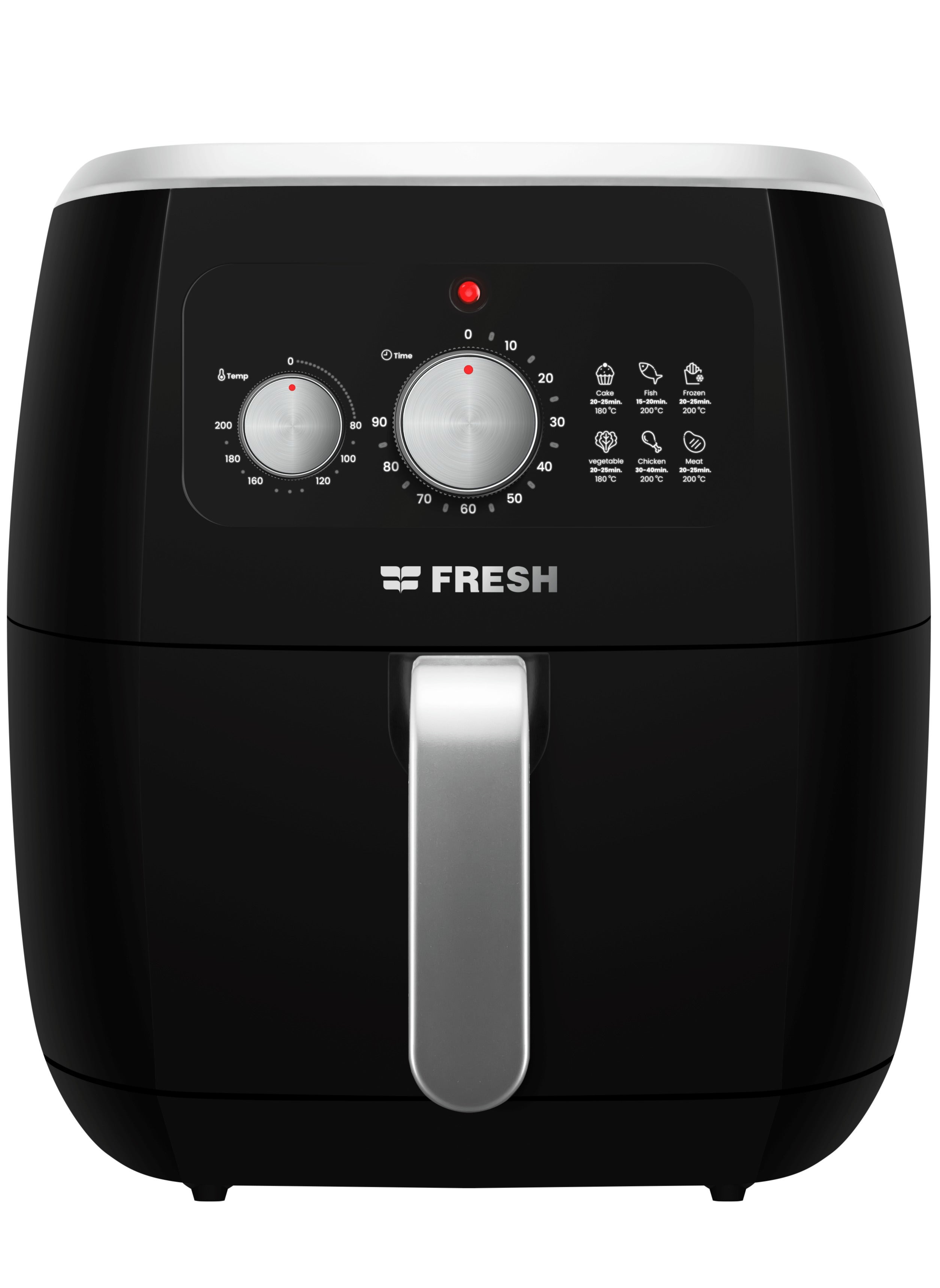 Fresh Mechanical Air Fryer, 1800 Watt, 7 Liter Capacity, Black 