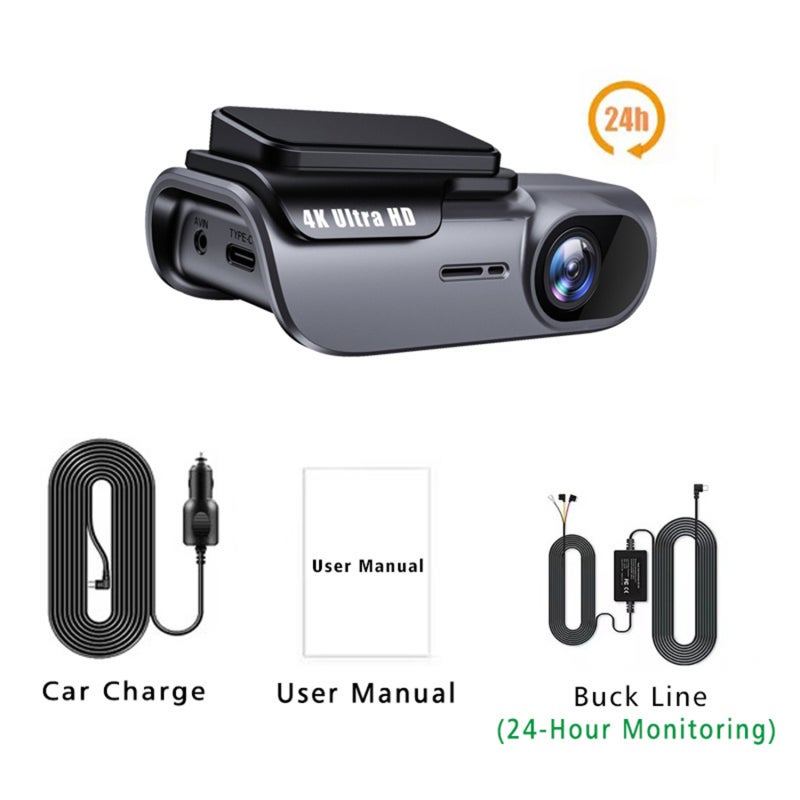 4K Driving Recorder: Ultra-High-Definition 3840×2160P Resolution - Starlight Night Vision Wifi Car Camera for 24-Hour Vehicle Parking Monitoring - Image 2