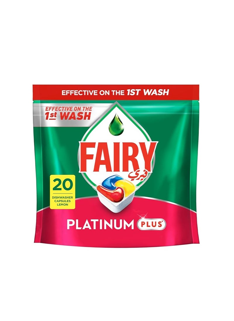 Fairy Platinum Plus Automatic Dishwasher Tablets, Lemon Scent, 20 Tablets - pzsku/ZF83EC9DFD4D7F98E4A38Z/45/_/1714191578/ecda87fa-a503-45c3-be23-7e55edab263d